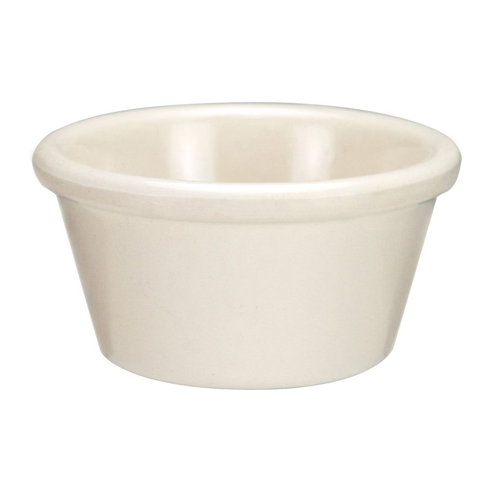 Winco Bone Melamine Plain Ramekin, 1 1/2 Ounce -- 8 per case.