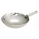 Winco Stainless Steel Welded Joint Chinese Wok, 16 inch.