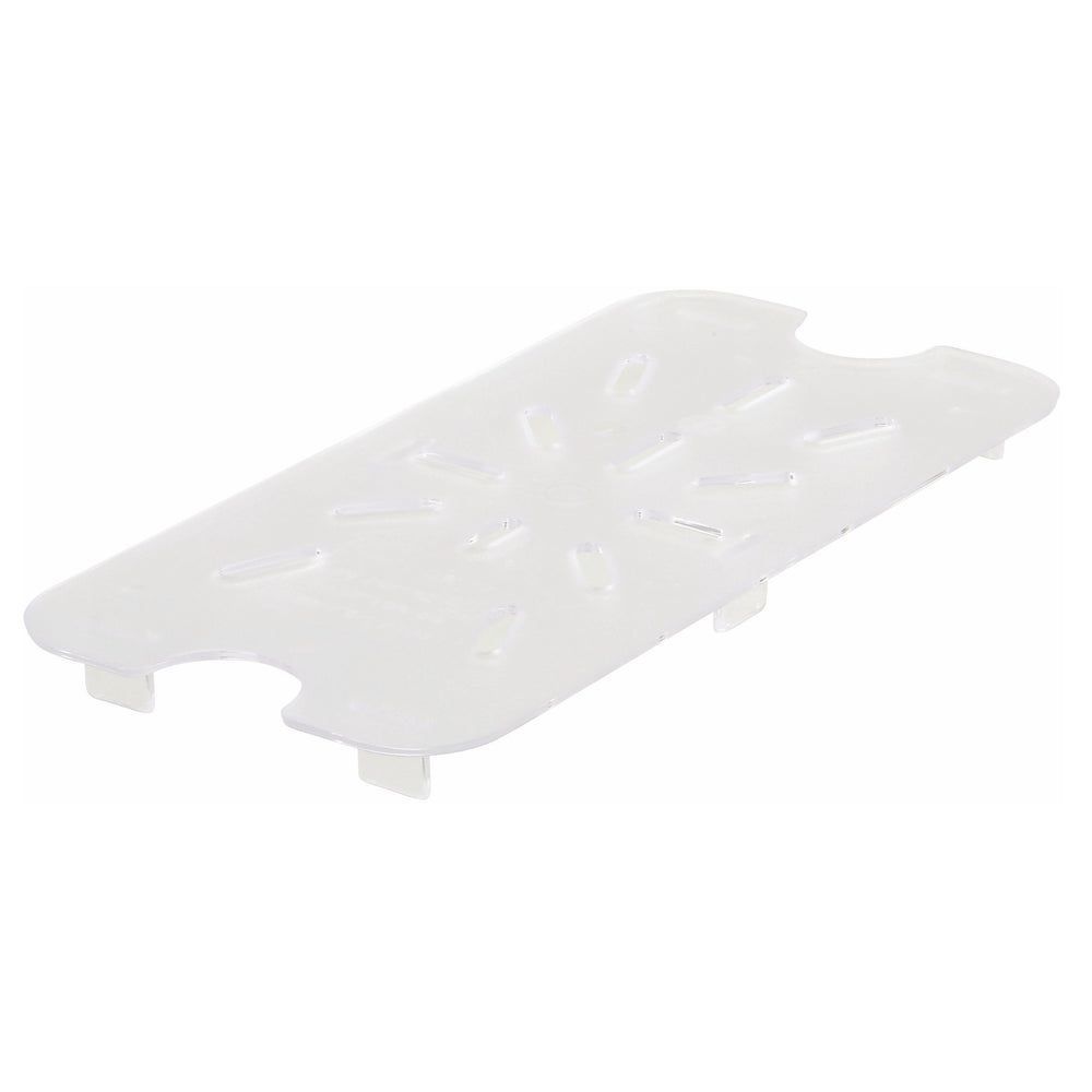 Winco Polycarbonate Rectangle Ninth Size Drain Shelf -- 20 Per Case