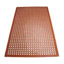 Winco Red Beveled Edge Rolled Rubber Floor Mat, 3 x 5 feet x 1/2 inch