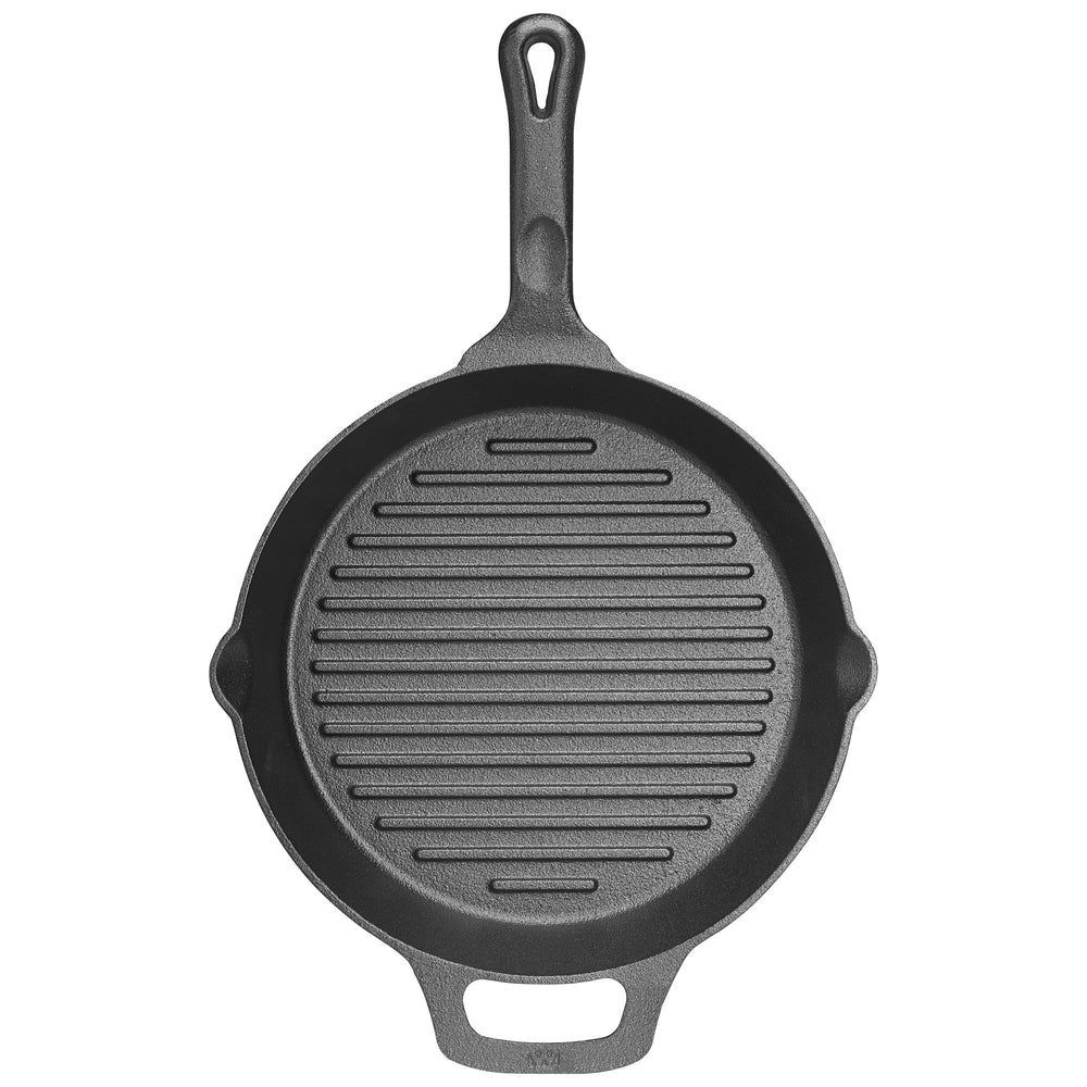 Winco Fireiron Cast Iron Pre-seasoned Round Grill Pan With Helper Handle, 10.25 X 10.25 X 2 Inch -- 4 Per Case
