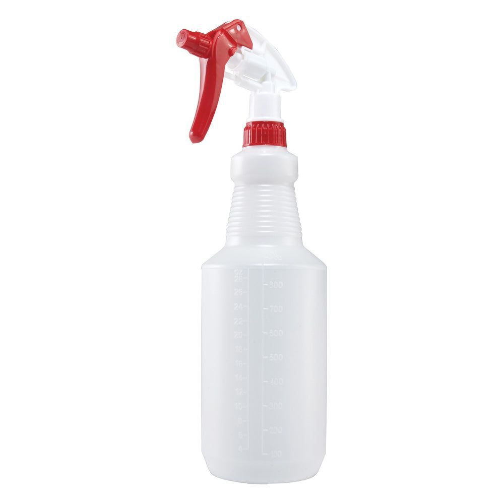 Winco Red Plastic Spray Bottle, 28 Ounce Capacity -- 50 Per Case