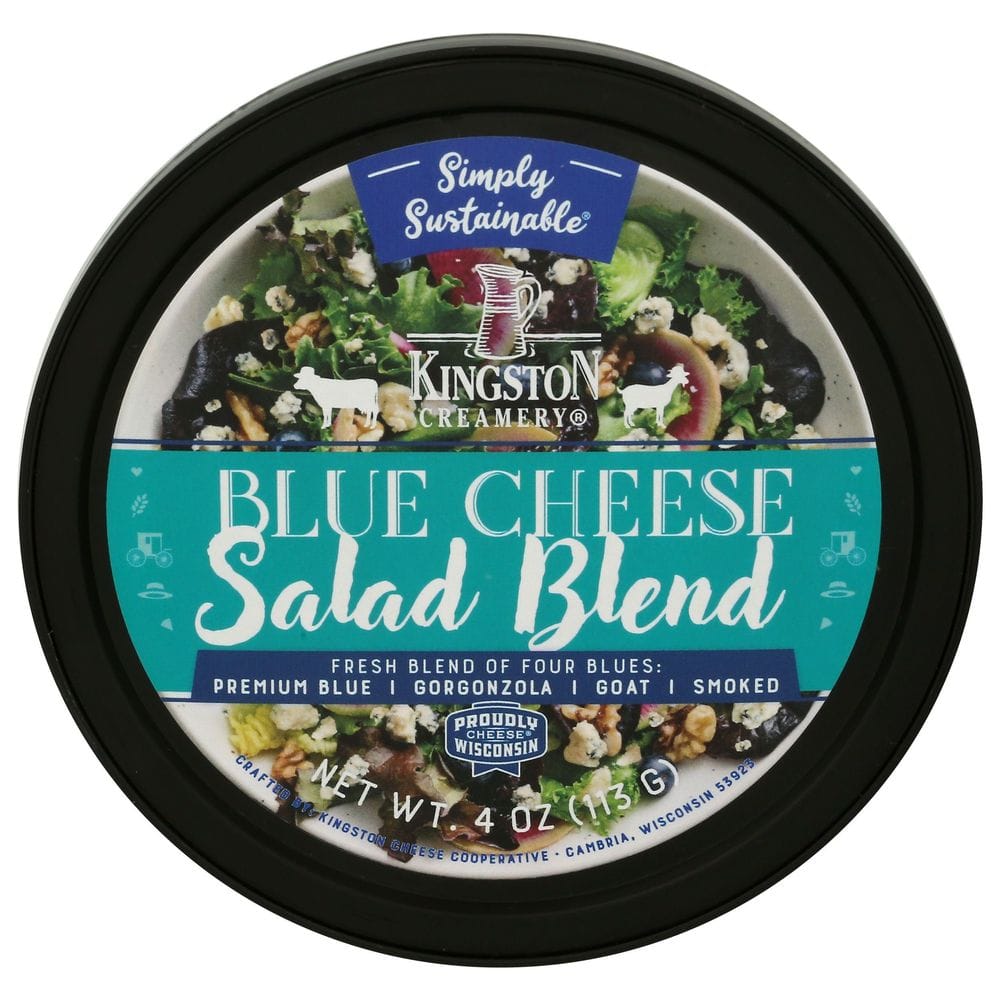 Kingston Creamery Simply Sustainable Blue Cheese Salad Blend, 4 Ounce -- 12 Per Case