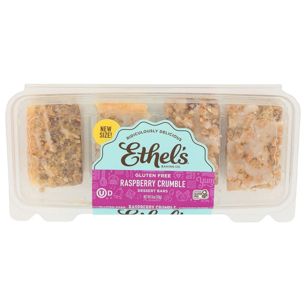 Ethels Raspberry Crumble Dessert Bar, 6 Ounce -- 6 Per Case