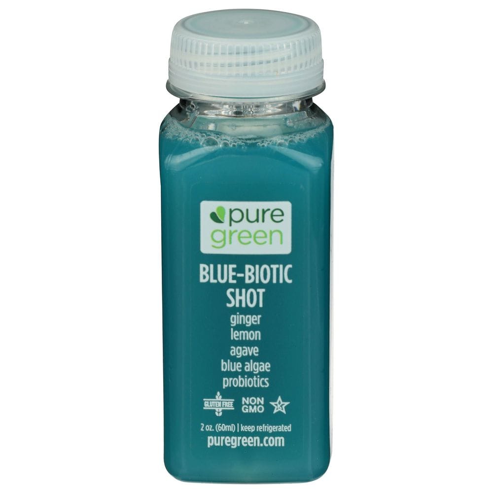 Pure Green Blue Biotic Energy Shot, 2 Fluid Ounce -- 12 Per Case