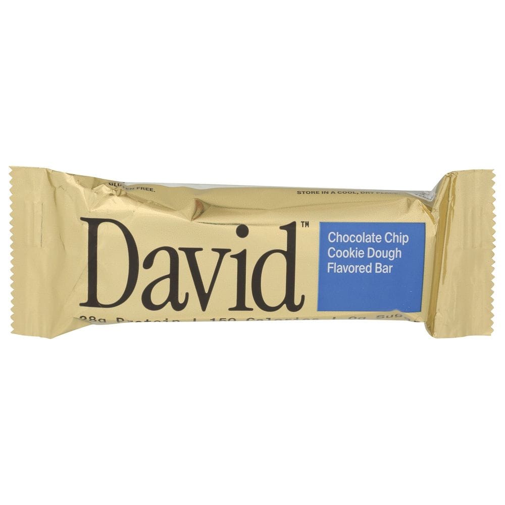 David Chocolate Chip Cookie Dough Protein Bar, 2.19 Ounce -- 12 Per Case