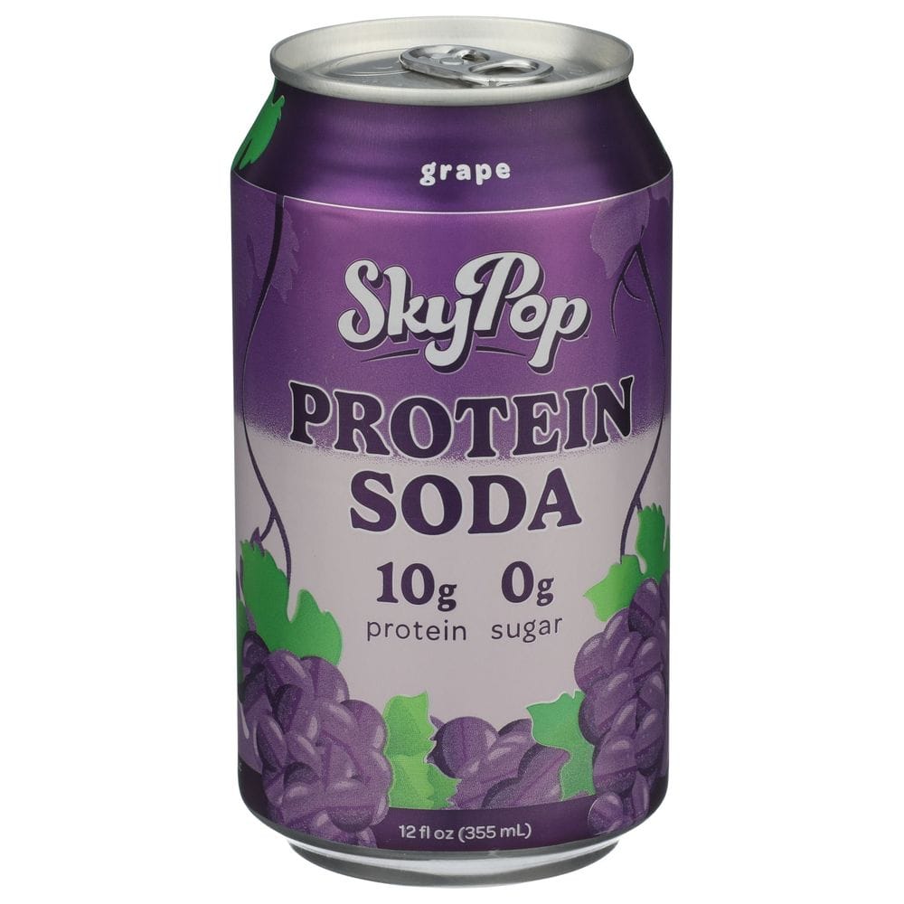 Skypop Grape Protein Soda, 12 Fluid Ounce -- 12 Per Case