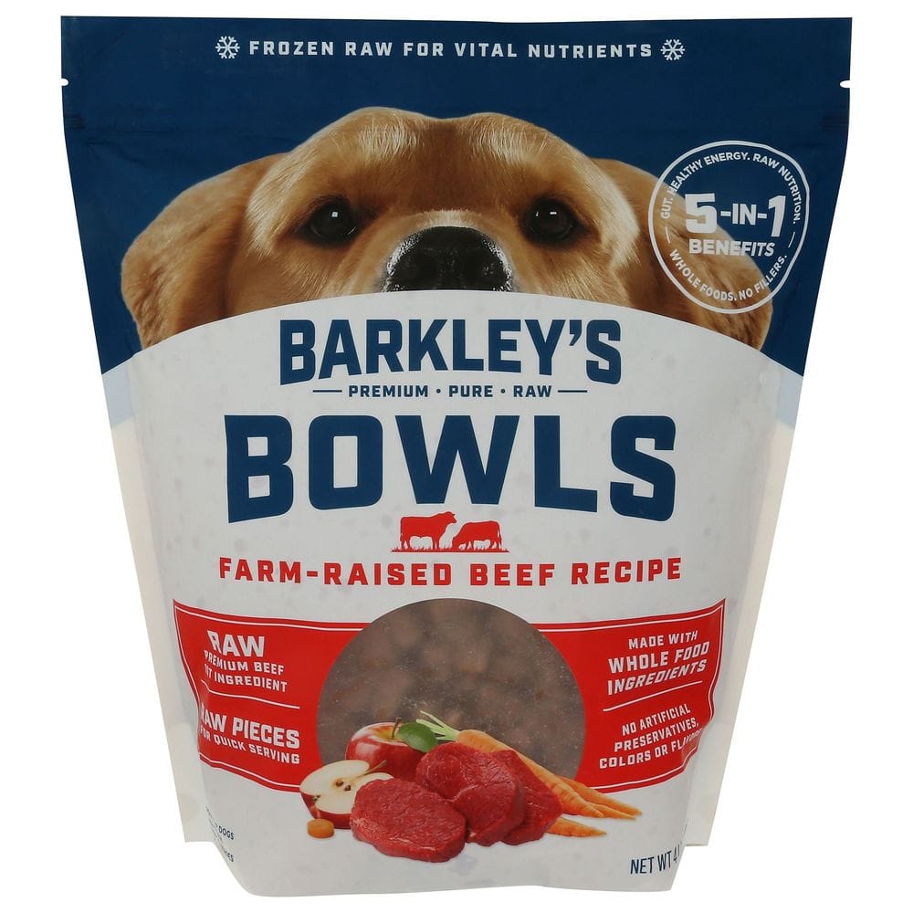 Barkleys Bag Farm Raised Beef Bowl Dog Food, 4 Pound -- 6 Per Case