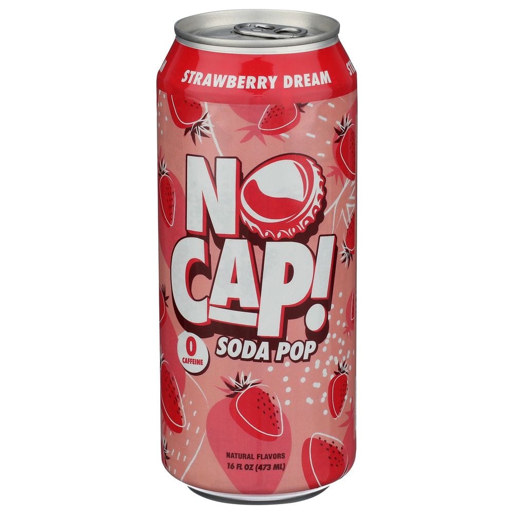 No Cap Soda Pop Strawberry Dream Soda, 16 Fluid Ounce -- 12 Per Case
