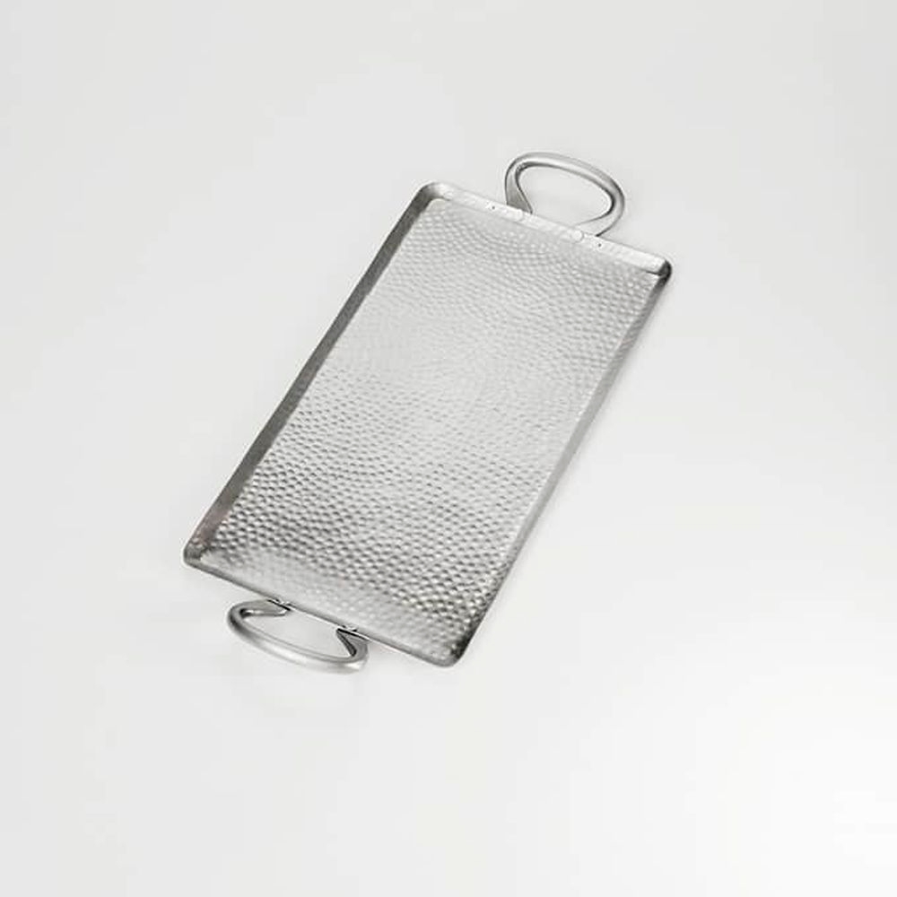 American Metalcraft Hammered Stainless Steel Small Rectangle Griddles And Stands, 21-3/4 X 9 X 1-1/2 Inch -- 6 Per Case