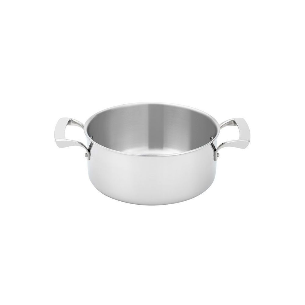 Browne Thermalloy Stainless Steel Tri-ply Sauce Pot With Helper Handle, 4 Quart Capacity