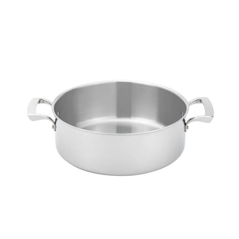 Browne Thermalloy Stainless Steel Tri-ply Sauce Pot With Helper Handle, 6 Quart Capacity