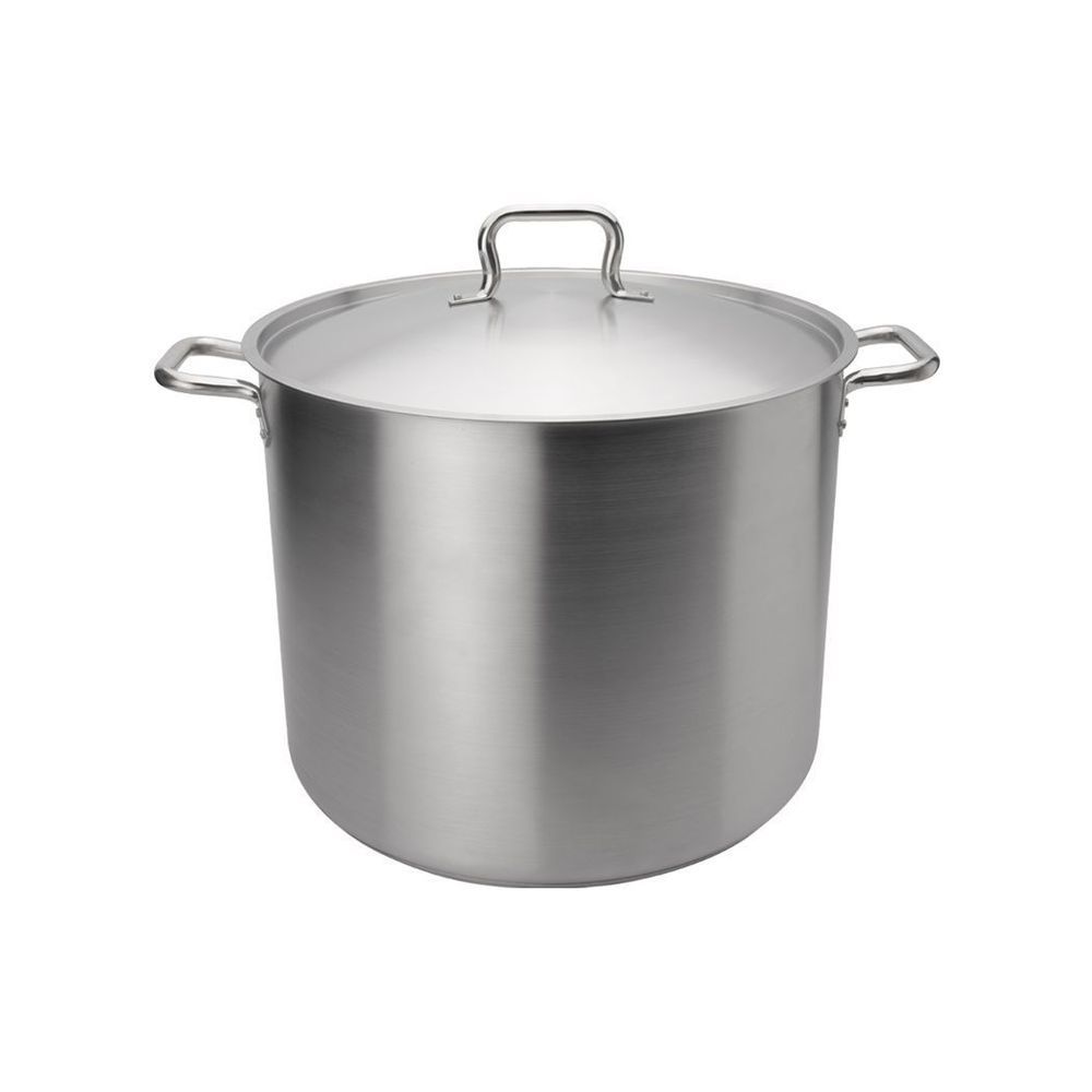 Browne Elements Stainless Steel Stock Pot With Cover, 24 Quart Capacity