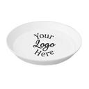 High Impact Styrene White Round Serving Tray with 1 COLOR Custom Logo