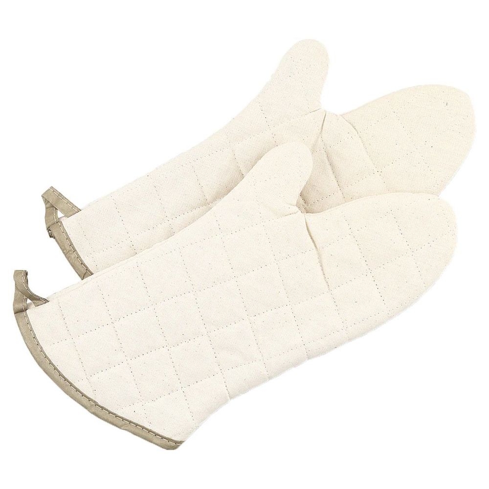 Cream Flame Retardant Oven Mitt